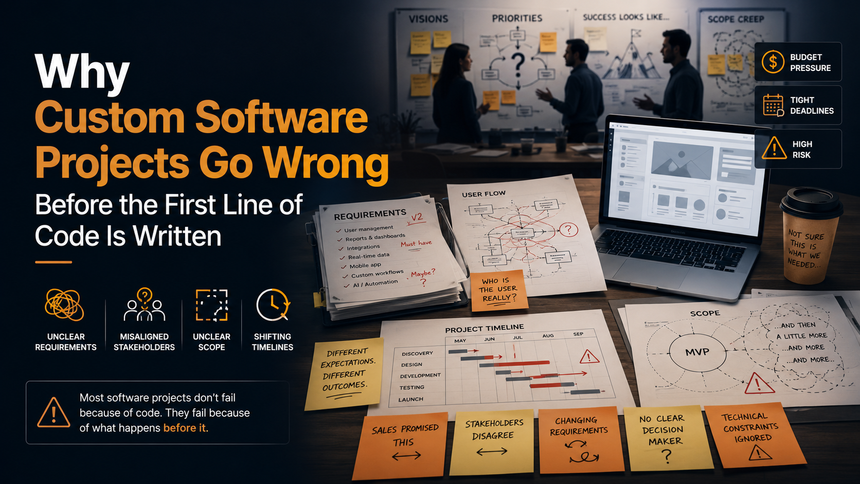 Why Custom Software Projects Go Wrong Before the First Line of Code Is Written